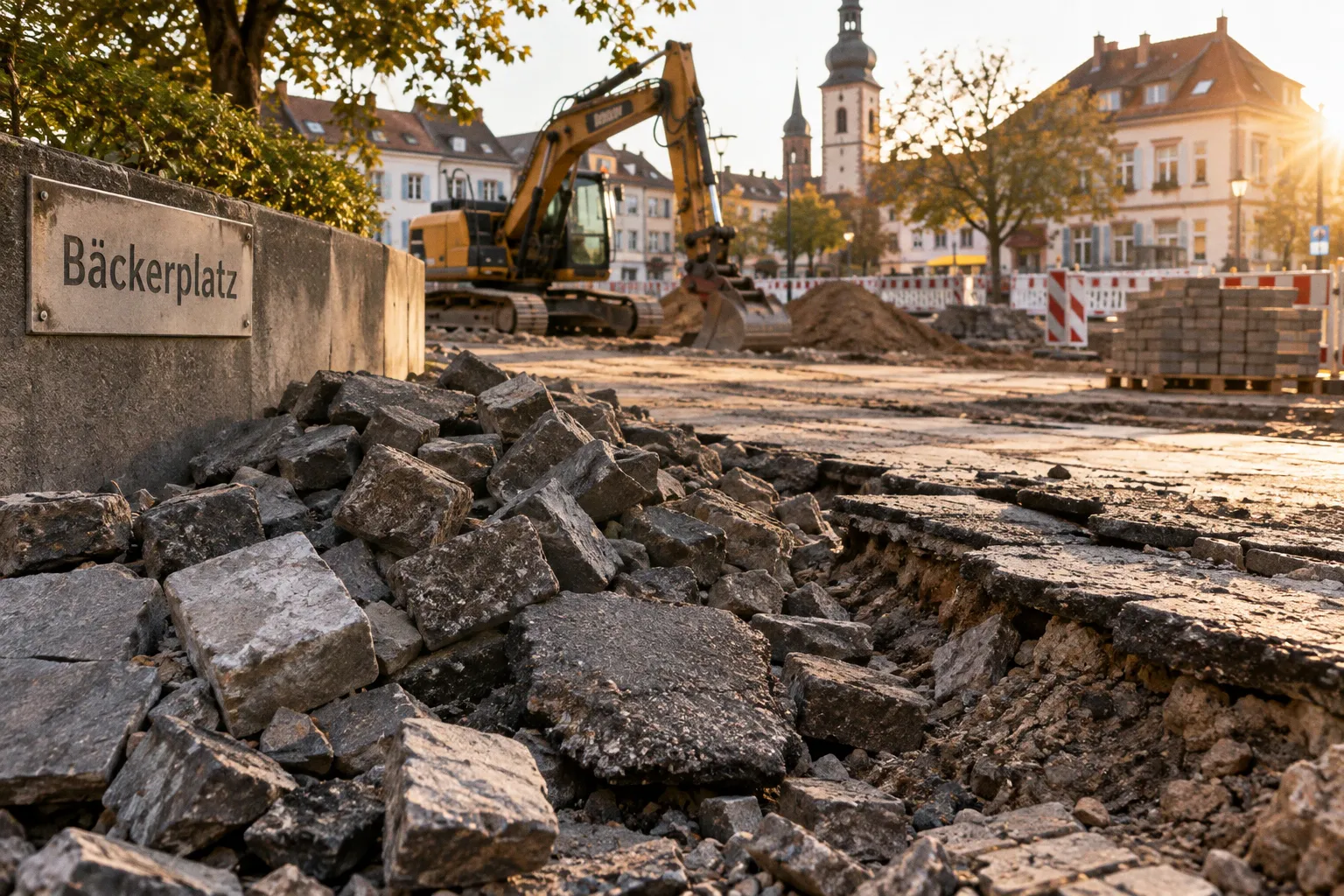 Entsiegelung am Bäckerplatz: Herausforderungen bei der Bodensanierung in Frankfurt