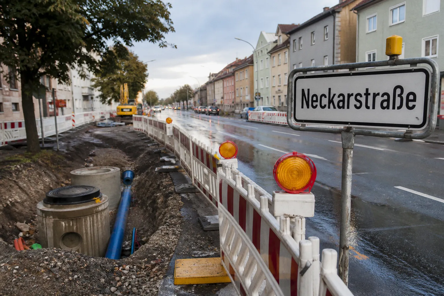 Langzeitbaustelle Neckarstraße: Tiefbau und Verkehrsführung bis 2027